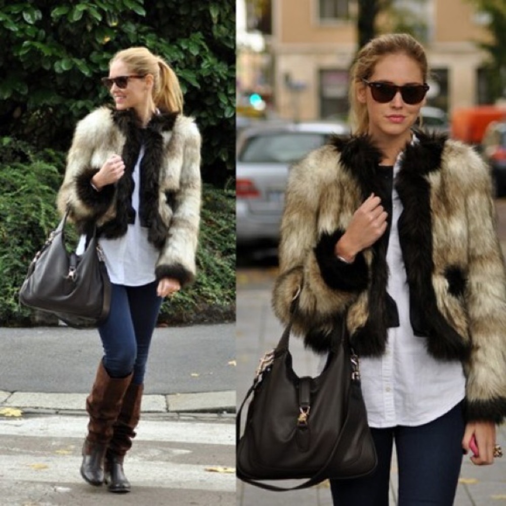 Lanvin H&M faux fur coat size 4